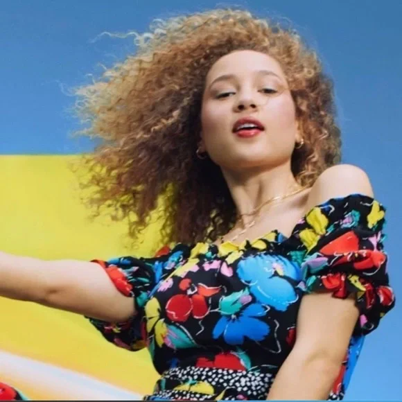 NWT RIXO x Target Floral Off–Shoulder Puff Sleeve Maxi Dress Size 6 - Picture 7 of 15